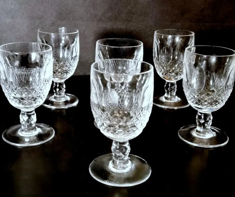 Sale Pamono French Beaux-Art Style Ground Crystal Liqueur Glasses, 1920, Set of 6