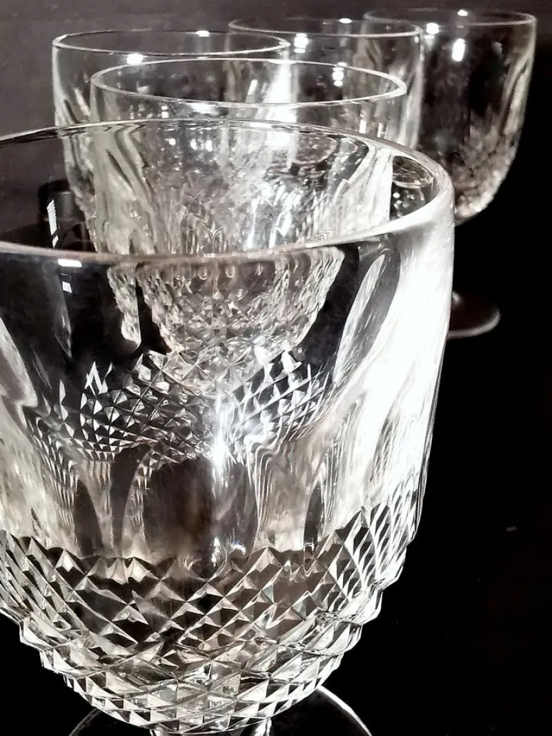 Sale Pamono French Beaux-Art Style Ground Crystal Liqueur Glasses, 1920, Set of 6