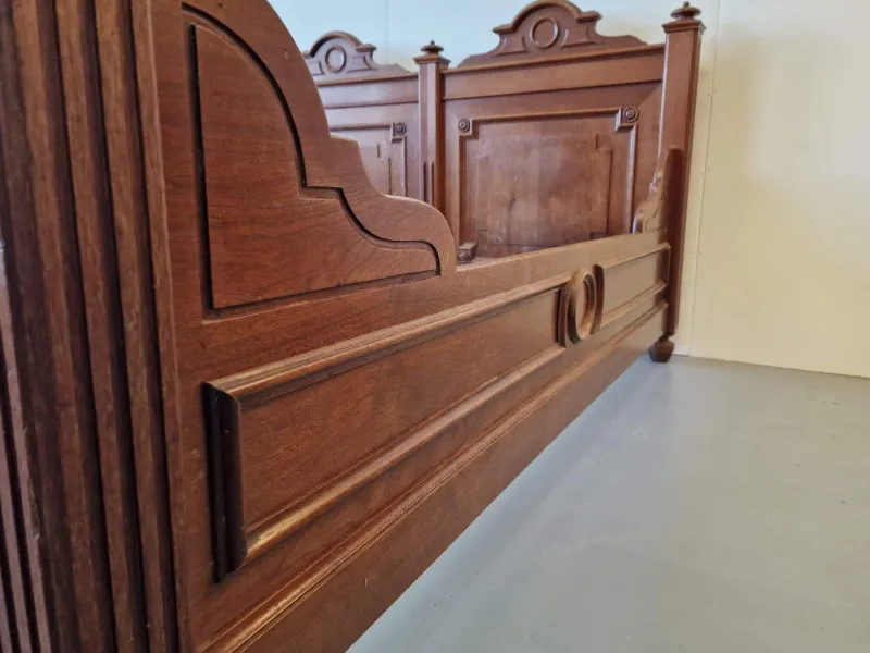 Pamono French Bed in Walnut> Beds & Bedroom Sets