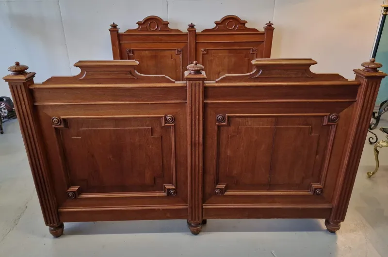 Pamono French Bed in Walnut> Beds & Bedroom Sets