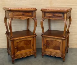Pamono French Bedside Tables with Cabriole Legs, 1950s, Set of 2><noscript><img width=