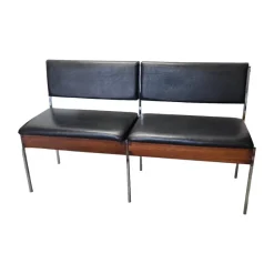 Pamono French Bench with Storage Space, 1960s
