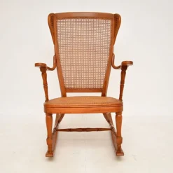 Pamono French Bentwood and Cane Rocking Chair, 1900s><noscript><img width=