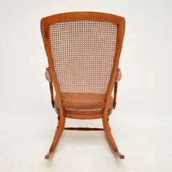 Pamono French Bentwood and Cane Rocking Chair, 1900s><noscript><img width=