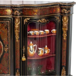 Pamono French Boulle Style Sideboard with Brass Inlay and Gilt Bronze Mounts, 1920s><noscript><img width=