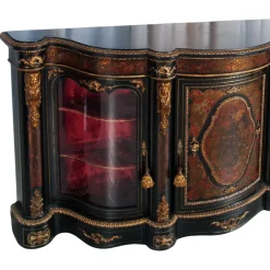 Pamono French Boulle Style Sideboard with Brass Inlay and Gilt Bronze Mounts, 1920s><noscript><img width=