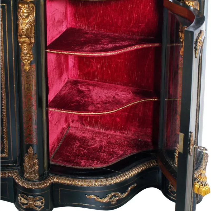 Pamono French Boulle Style Sideboard with Brass Inlay and Gilt Bronze Mounts, 1920s> Sideboards & Buffets