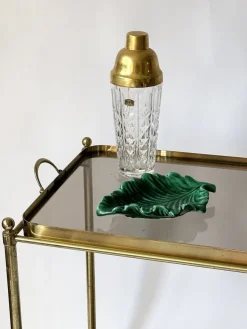 Pamono French Brass and Smoked Glass Bar Cart, 1960s><noscript><img width=