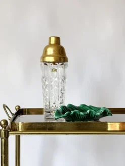 Pamono French Brass and Smoked Glass Bar Cart, 1960s><noscript><img width=