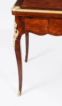 Best Pamono French Burr Walnut Parquetry Card Backgammon Table, 19th Century