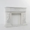 Pamono French Carrara Marble Fire Place, 1950s> Fireplaces And Mantels