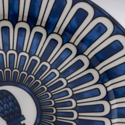 Pamono French Ceramic Bleus Dailleurs Dessert Plates by Hermes for Hermès, 2000s, Set of 2><noscript><img width=