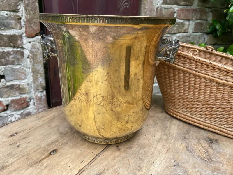 Pamono French Champagne Cooler Wine Cooler Horses by Louis Roederer, 1960s> Ice Buckets & Wine Coolers