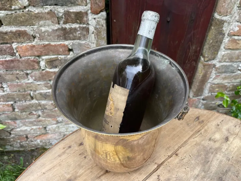 Pamono French Champagne Cooler Wine Cooler Horses by Louis Roederer, 1960s> Ice Buckets & Wine Coolers