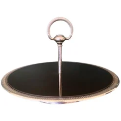 Pamono French Cheese or Serving Tray in Inox and Glass From Jean Couzon, Circa 1970> Serving Dishes