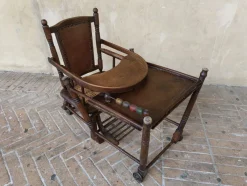Pamono French Children's Chair in Walnut, Late 1800s><noscript><img width=