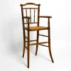 New Pamono French Child's Highchair in Bentwood with Viennese Wicker Seat, 1930s