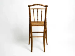 New Pamono French Child's Highchair in Bentwood with Viennese Wicker Seat, 1930s