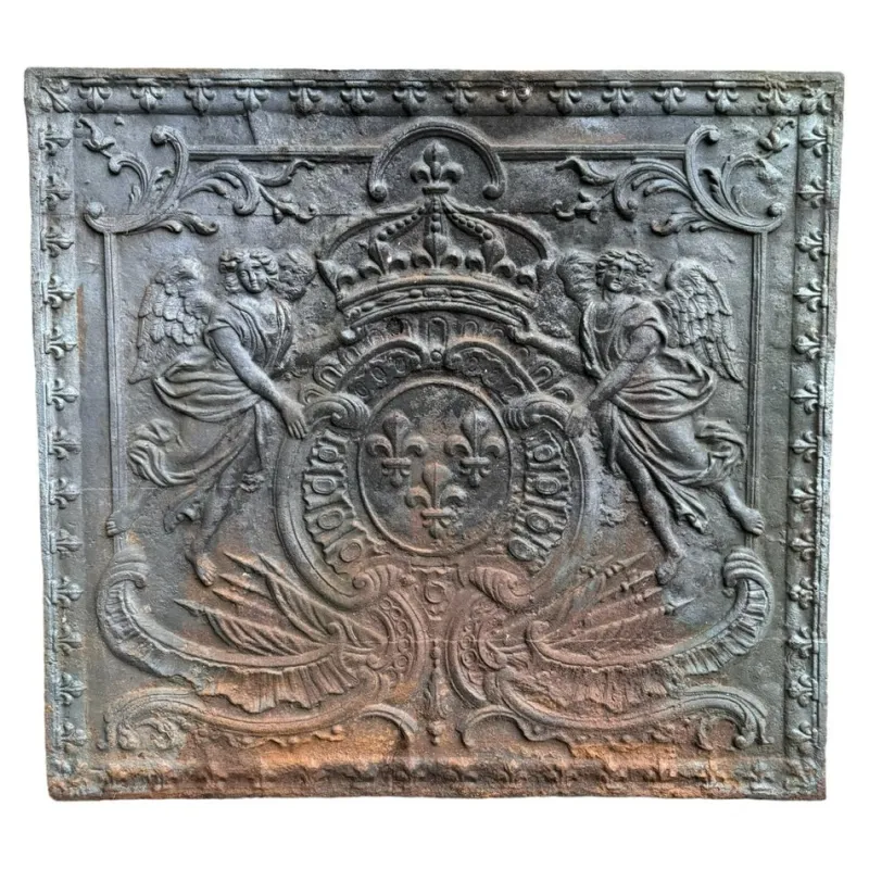 Pamono French Chimney Fireback, 1850s> Fireplaces And Mantels
