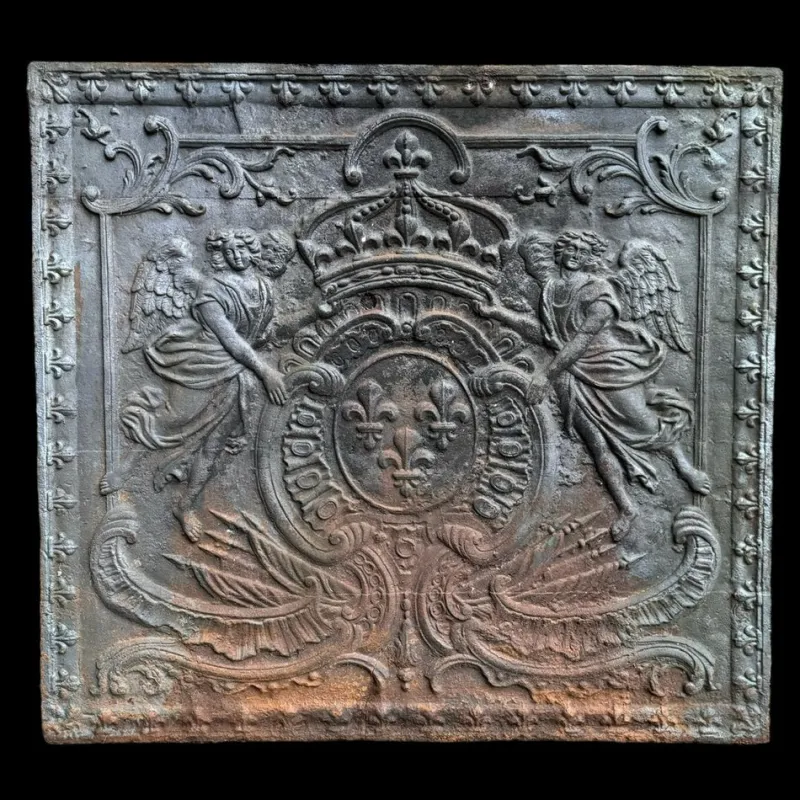 Pamono French Chimney Fireback, 1850s> Fireplaces And Mantels