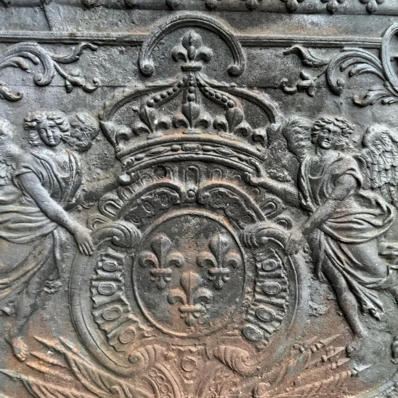 Pamono French Chimney Fireback, 1850s> Fireplaces And Mantels