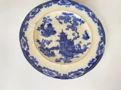 Online Pamono French Chinese Faience Dish and Plate by Jules Vieillard, Set of 2