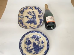 Online Pamono French Chinese Faience Dish and Plate by Jules Vieillard, Set of 2