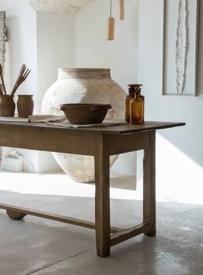 Outlet Pamono French Country Dining Table, 1890s