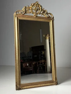 Pamono French Crested Mirror, 19th Century><noscript><img width=