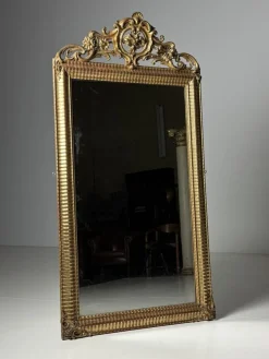 Pamono French Crested Mirror, 19th Century><noscript><img width=