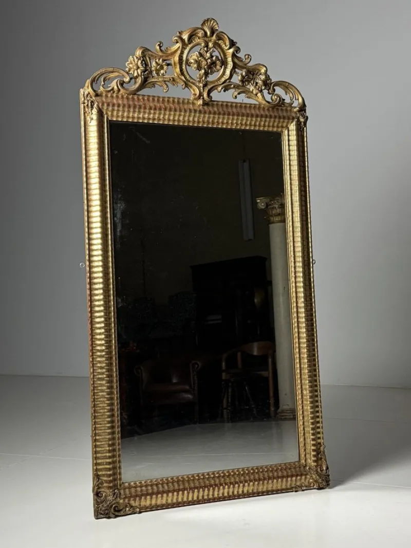 Pamono French Crested Mirror, 19th Century> Mirrors