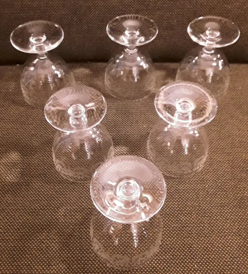 Online Pamono French Crystal Glass Wine Glasses from Baccarat, 1970s, Set of 6