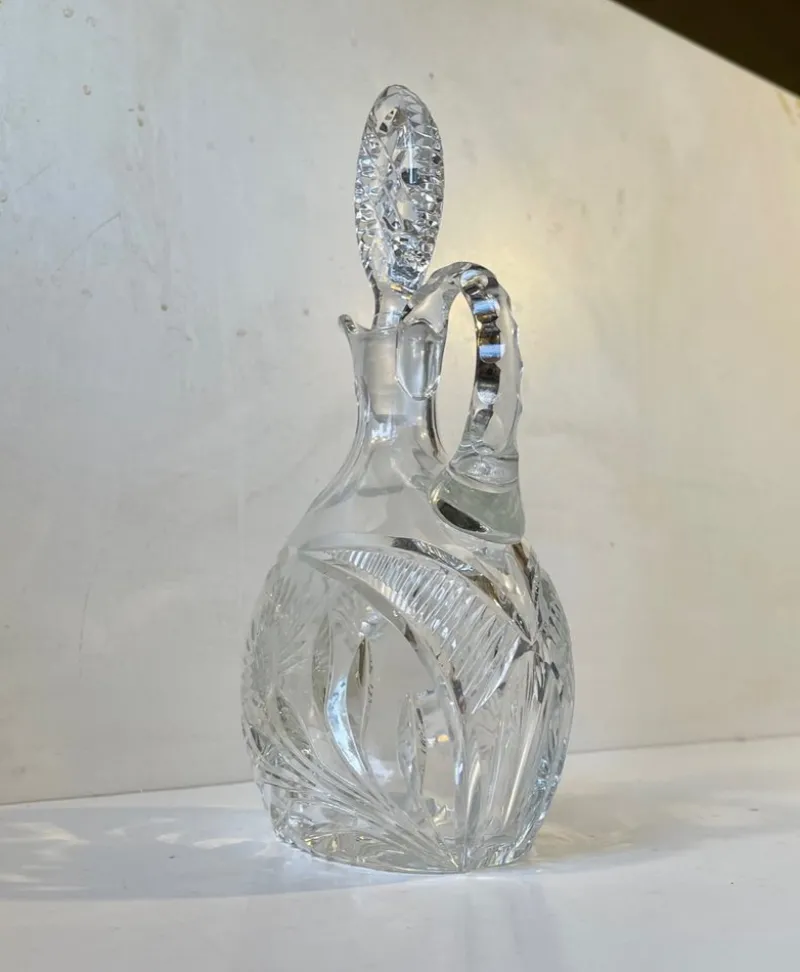 Pamono French Cut Crystal Decanter from Cristal De Lorraine, 1950s> Bottles, Carafes & Jugs