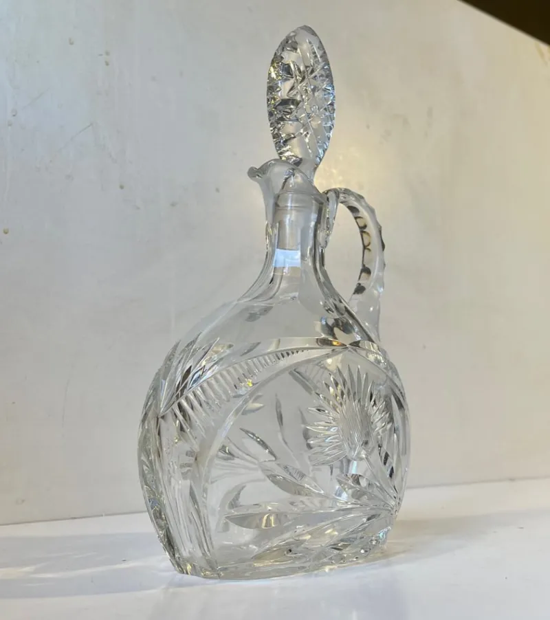 Pamono French Cut Crystal Decanter from Cristal De Lorraine, 1950s> Bottles, Carafes & Jugs