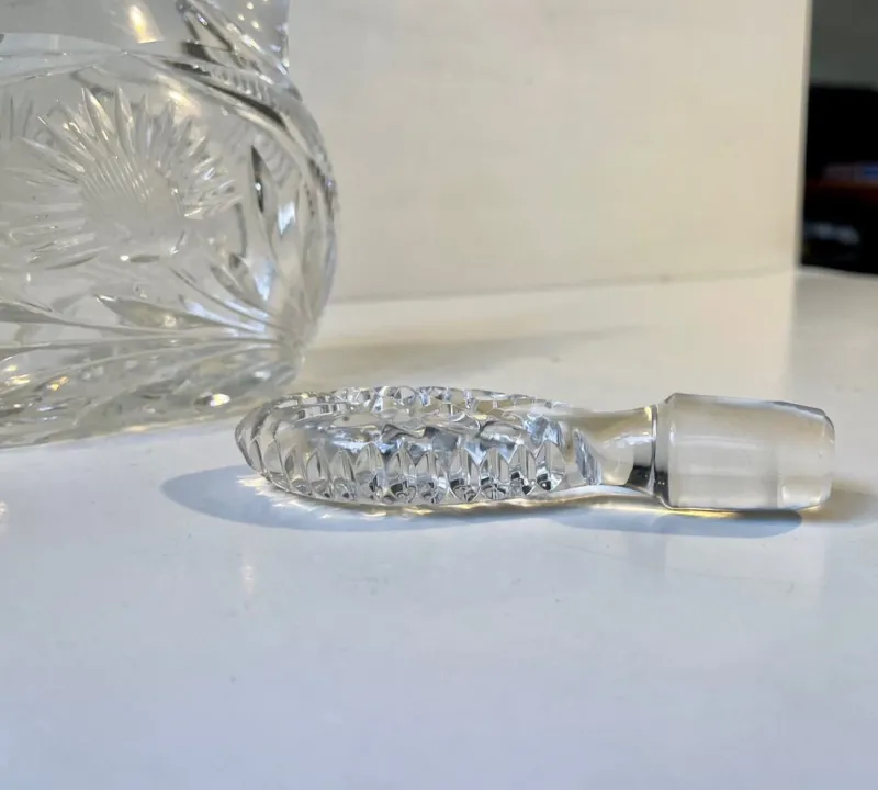 Pamono French Cut Crystal Decanter from Cristal De Lorraine, 1950s> Bottles, Carafes & Jugs