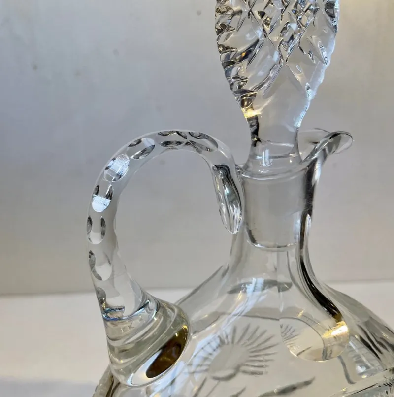 Pamono French Cut Crystal Decanter from Cristal De Lorraine, 1950s> Bottles, Carafes & Jugs
