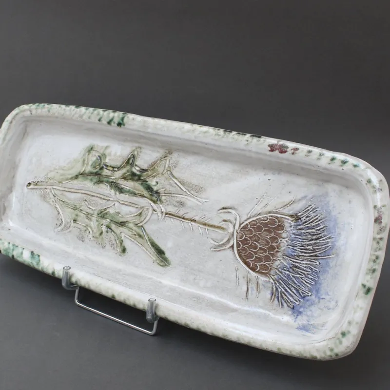 Pamono French Decorative Ceramic Tray by Albert Thiry, 1960s