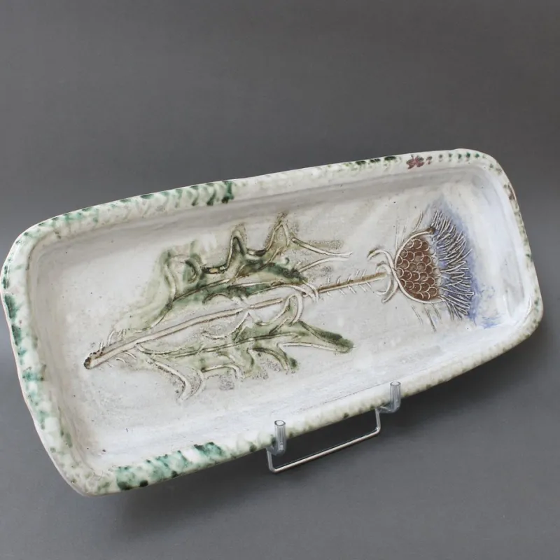 Pamono French Decorative Ceramic Tray by Albert Thiry, 1960s
