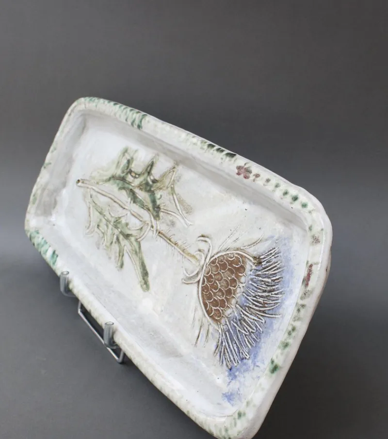 Pamono French Decorative Ceramic Tray by Albert Thiry, 1960s