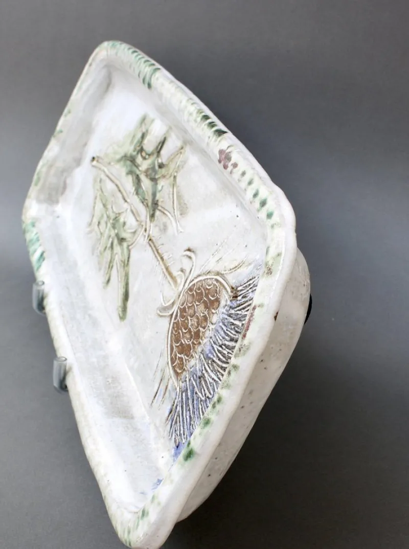 Pamono French Decorative Ceramic Tray by Albert Thiry, 1960s