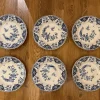 Pamono French Deep Plates with Blue Delft Decor from Gien, Set of 6> Dinner Plates & Bowls