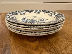 Pamono French Deep Plates with Blue Delft Decor from Gien, Set of 6><noscript><img width=