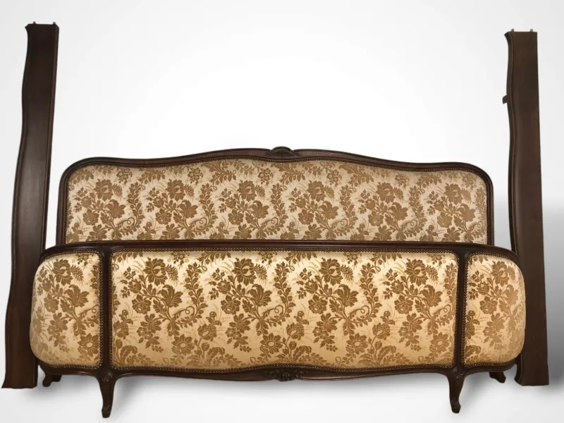 Pamono French Demi Corbeille Upholstered Bed Frame