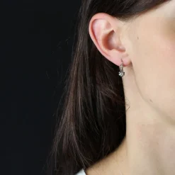 Pamono French Diamonds 18 Karat White Gold Lever Back Earrings, Set of 2> Earrings