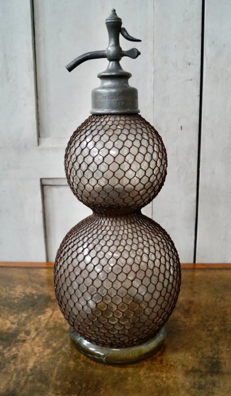 Pamono French Double Gourd Soda Syphon, 1890s> Bottles, Carafes & Jugs