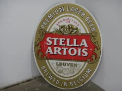 Discount Pamono French Double-Sided Stella Artois License Plate, 1970
