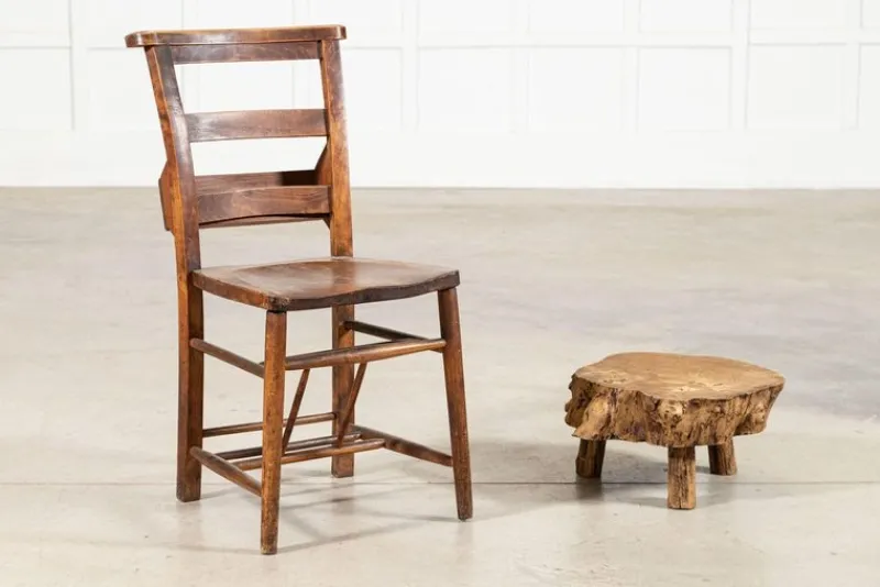 Pamono French Elm Side Table, 1900> Coffee & Side Tables