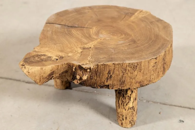 Online Pamono French Elm Side Table, 1900