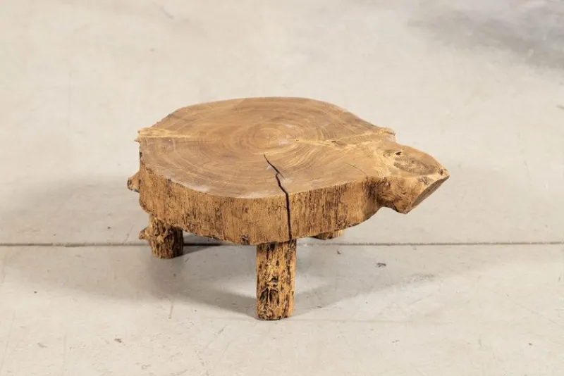 Online Pamono French Elm Side Table, 1900