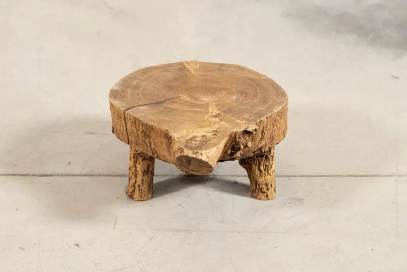 Online Pamono French Elm Side Table, 1900